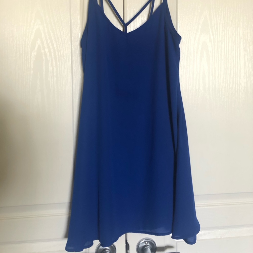 Blue mini dress